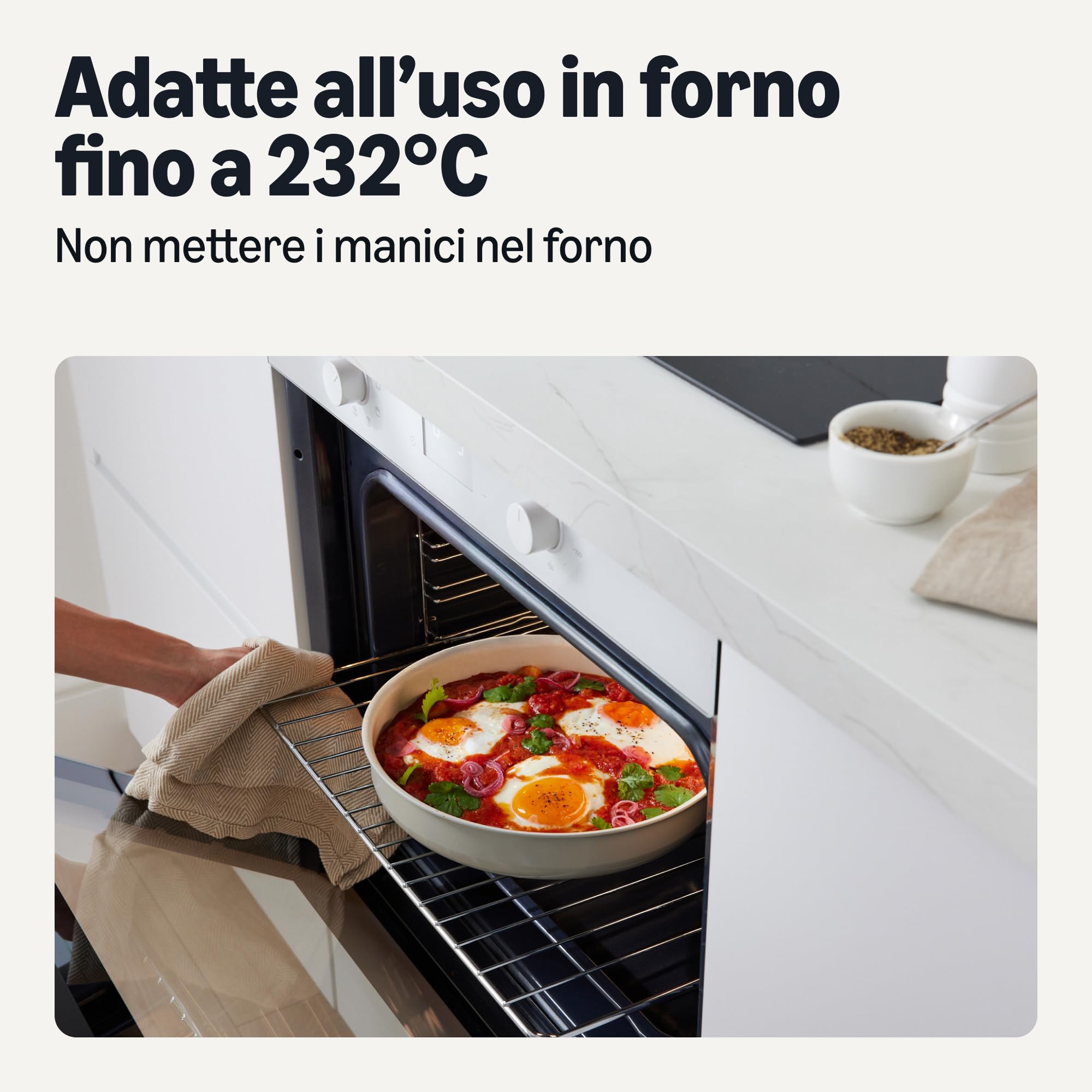Amazon Basics Pentole Impilabili Antiaderenti in Ceramica con Manici Rimovibili, Set di 11 Pezzi, Adatte a Tutti i Piani Cottura, Grigio Lino