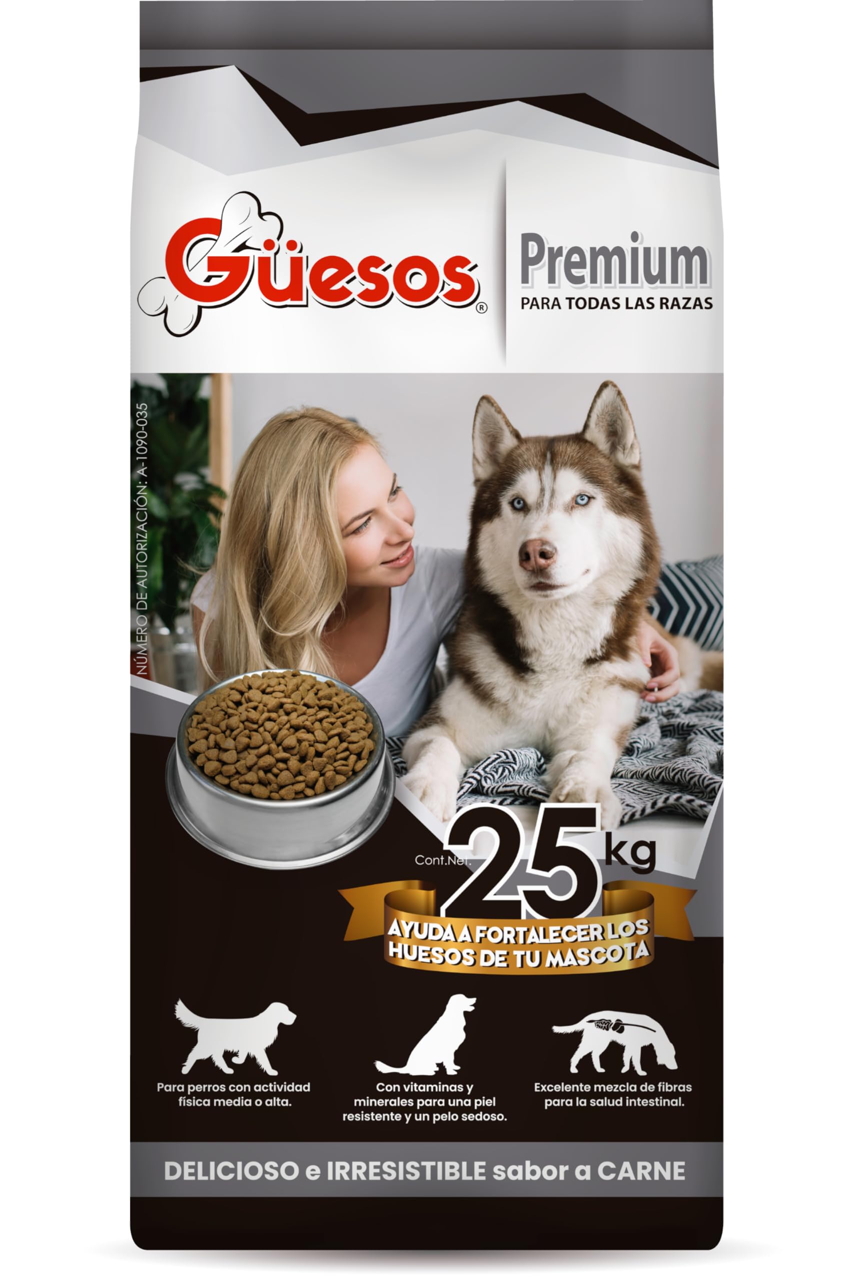 GÜESOS | Croquetas para Perros Premium - 25 Kg de Alimento para Mascotas