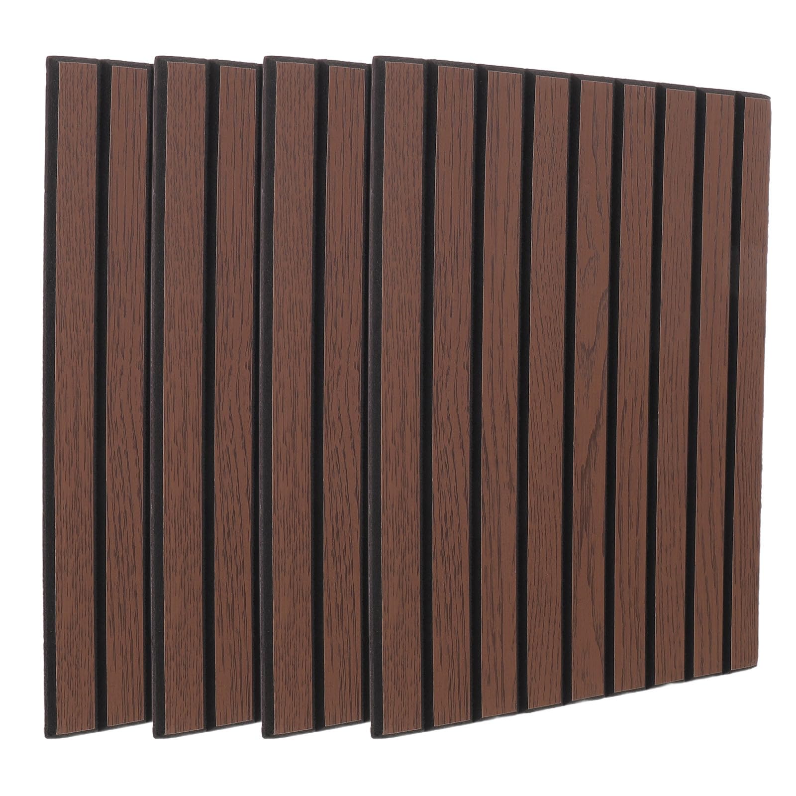 Beaupretty 4 Piezas Panel Acústico Autoadhesivo de Fieltro para Dormitorio con Textura Rayas y Adhesivo Material Absorbente de Sonido para Aislamiento Acústico