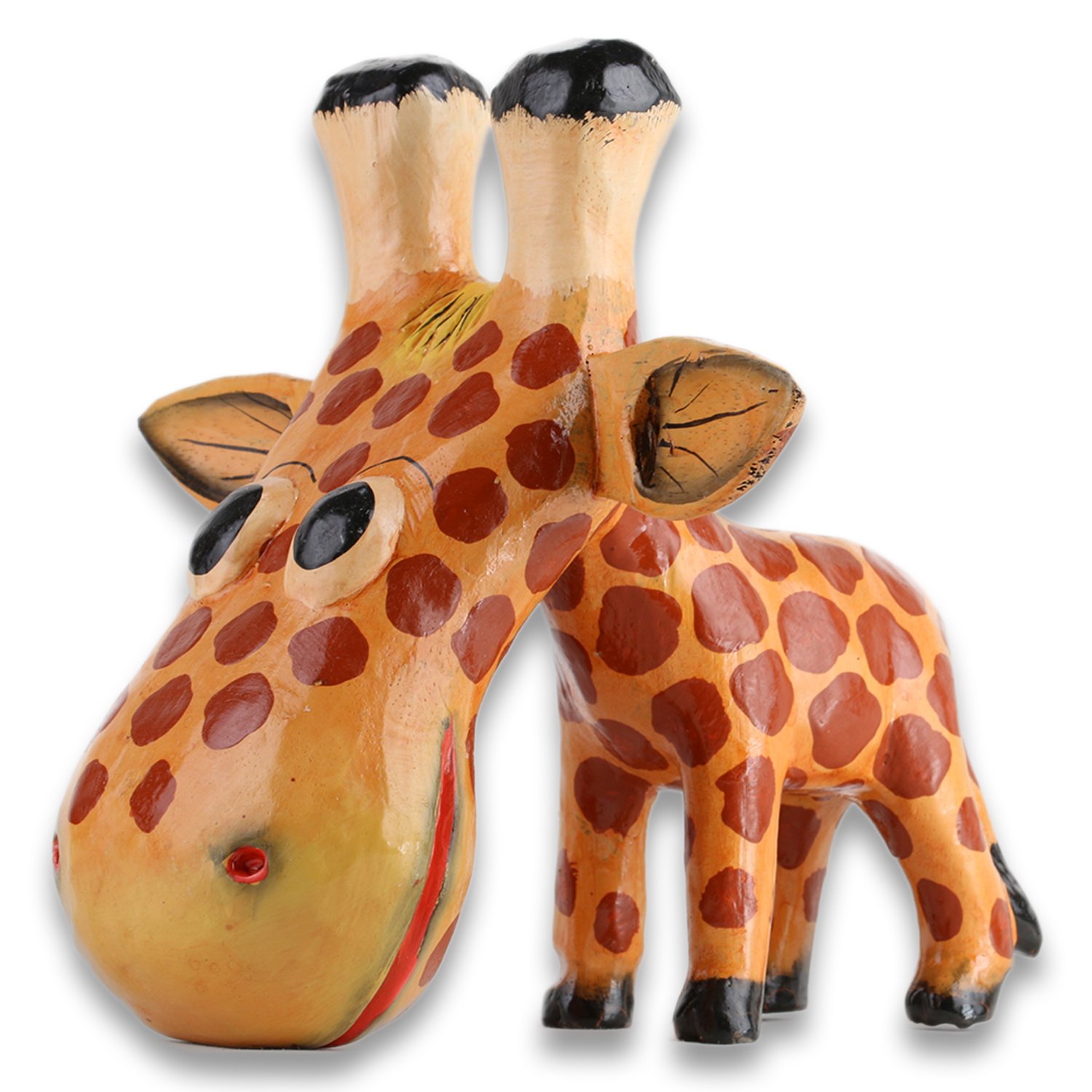 ART-CRAFT Holz Giraffe Holzschnitzerei Holzfigur bemalt Mini