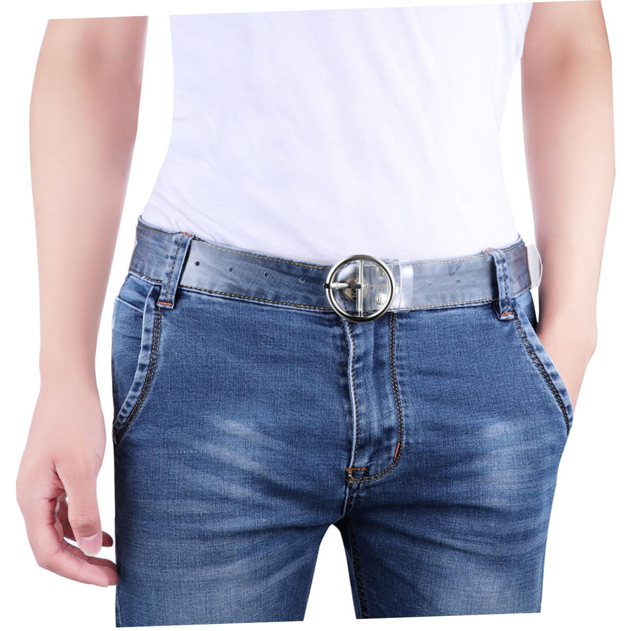 Veemoon Ceinture Transparente Ajustable Pvc Pour Accessoire De Mode Pour Robes Et Vêtements