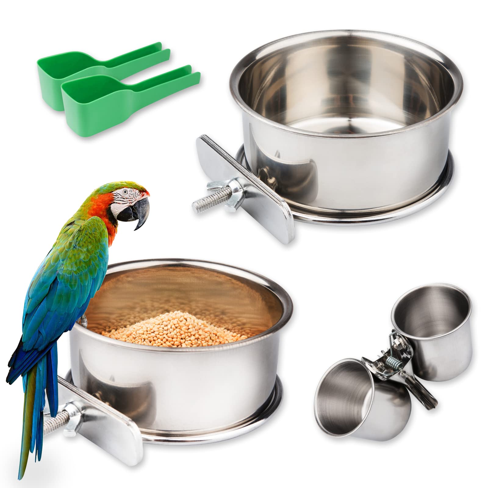 Buy 5Pack Bird cage Feeder Include Stainless Steel Bird , Bird Cup with