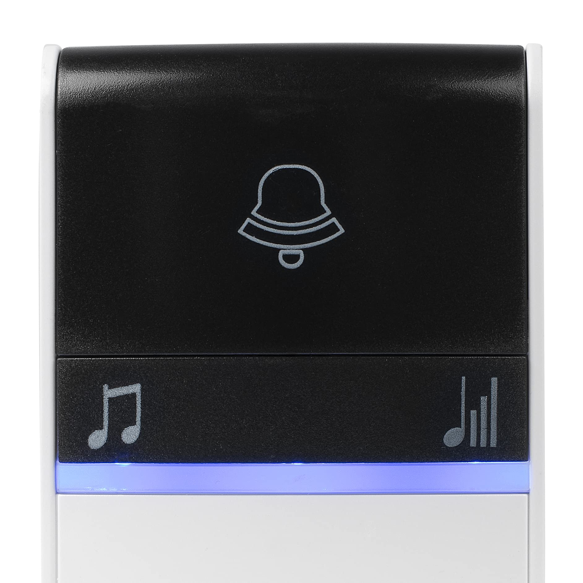 Byron DBY-23412UK Ensemble de sonnette portable sans fil, portée de 100 m, 16 mélodies Blanc