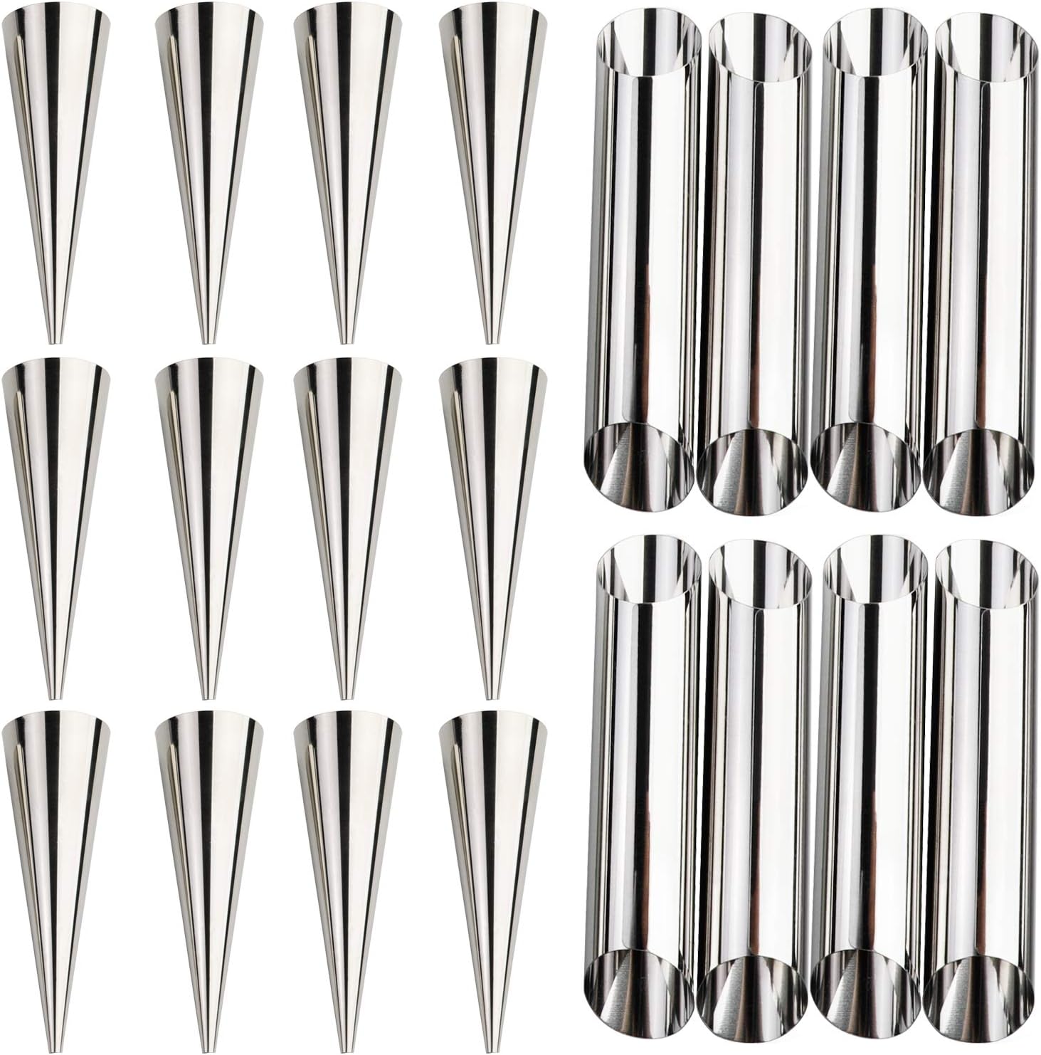Cream Horn Molds Stainless Steel Cone Tubular Shaped Mold for Cannoli Tubes Croissant (cream cone)