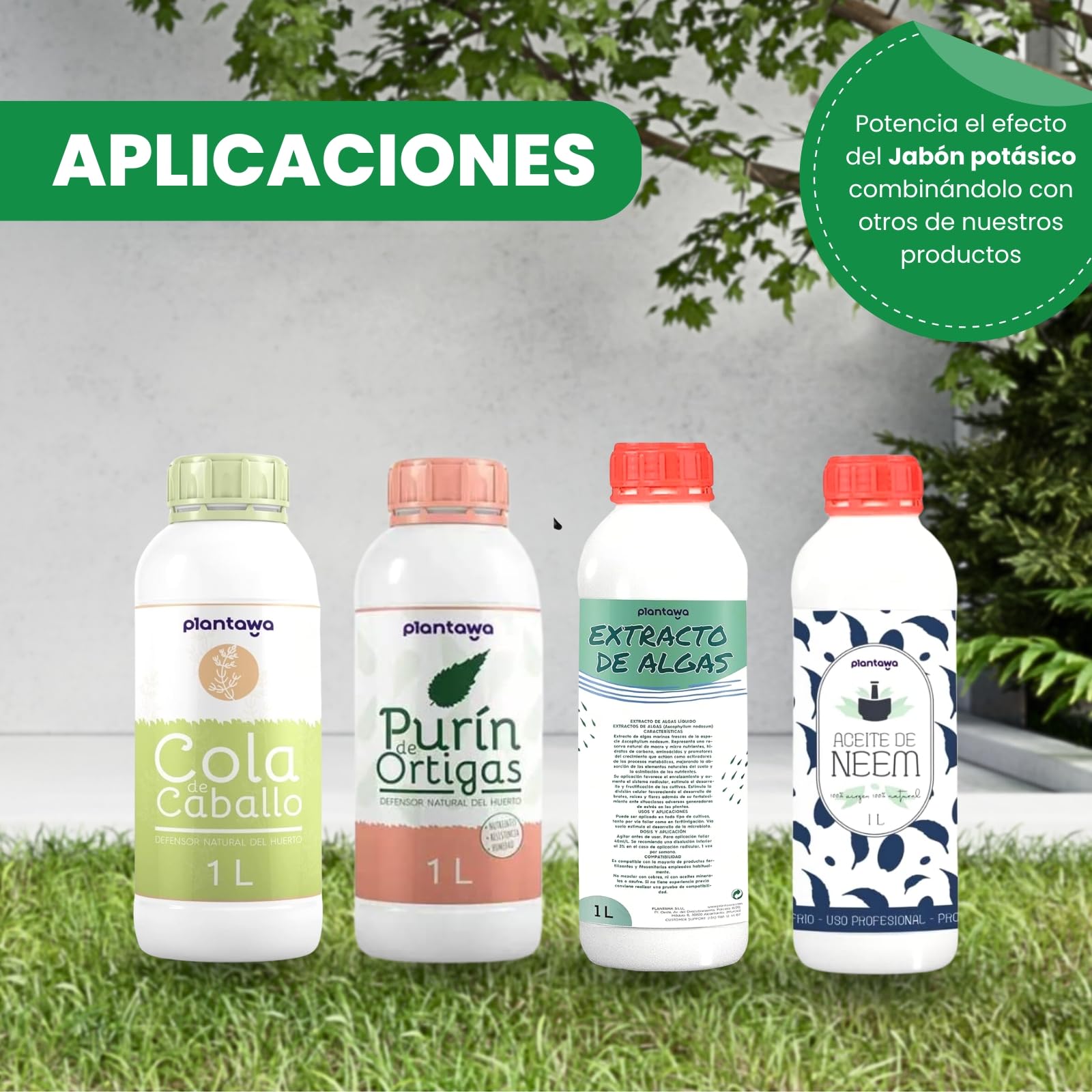 PLANTAWA Savon de Potassium 2x1L| Savon Agricole à Haute Concentration pour la Lutte Contre les Parasites et les Insectes | Savon Insecticide | Savon Noir pour vos Plantes et votre Jardin