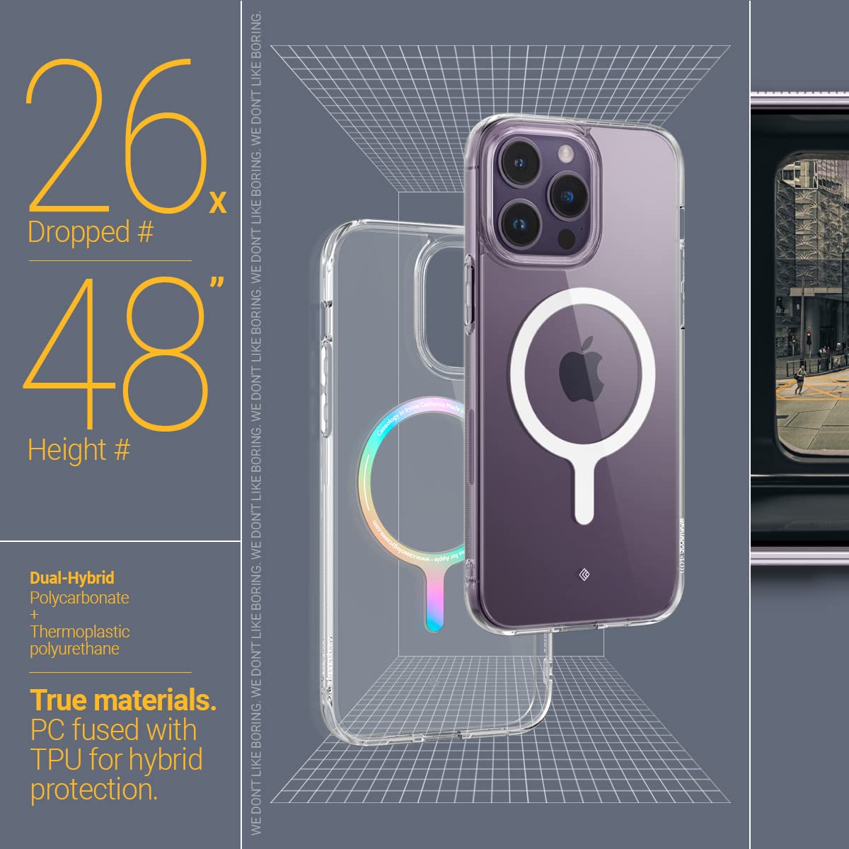 Amazon.co.jp: Caseology iPhone 14 Pro 用 ケース MagSafe対応 クリア