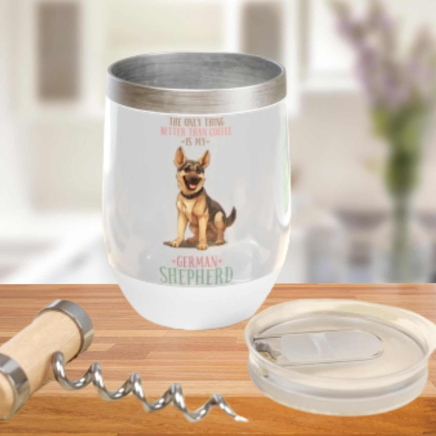 Gift for German Shepard Lover The Only Thing Better Than Coffee Is My German Shepard Stainless Steel Insulated Tumblers Gift for Dog Lover - 12oz