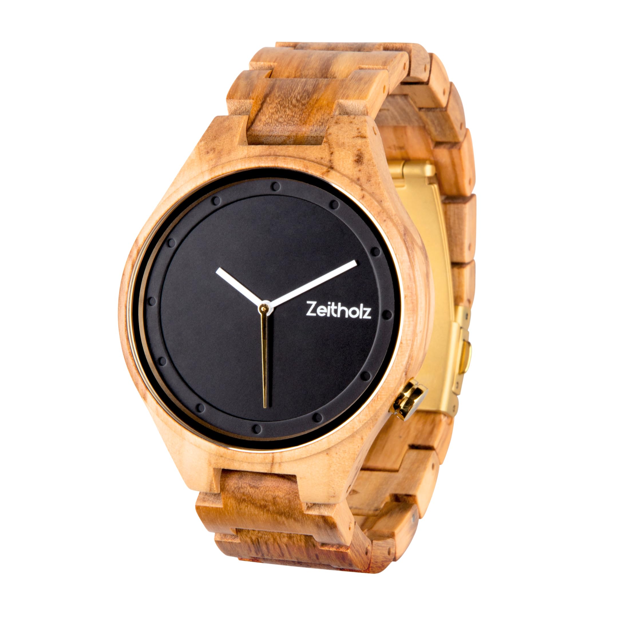 Holzuhr Damen, Armbanduhr, Holzband, Analog, Quarz, Neue Stolpen Kollektion 36mm, 100% Naturholz mit Japanischem Quarzwerk. Minimalistisches Und Sportliches Design