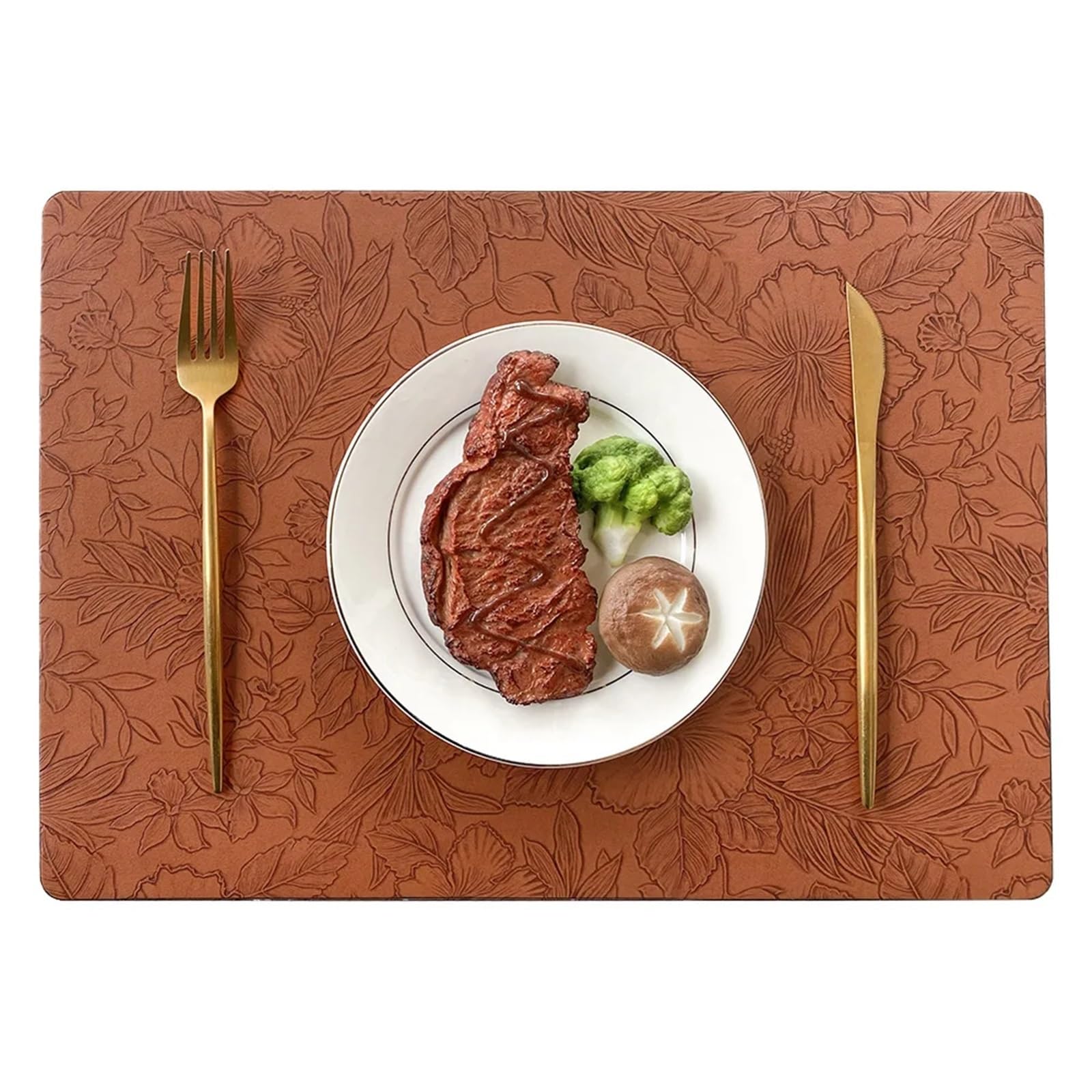 Décoration de Table, Sets de Table, Set de Table de Cuisine en Cuir (Lot de 2) Double Face, antidérapant, Isolant Thermique et créatif.