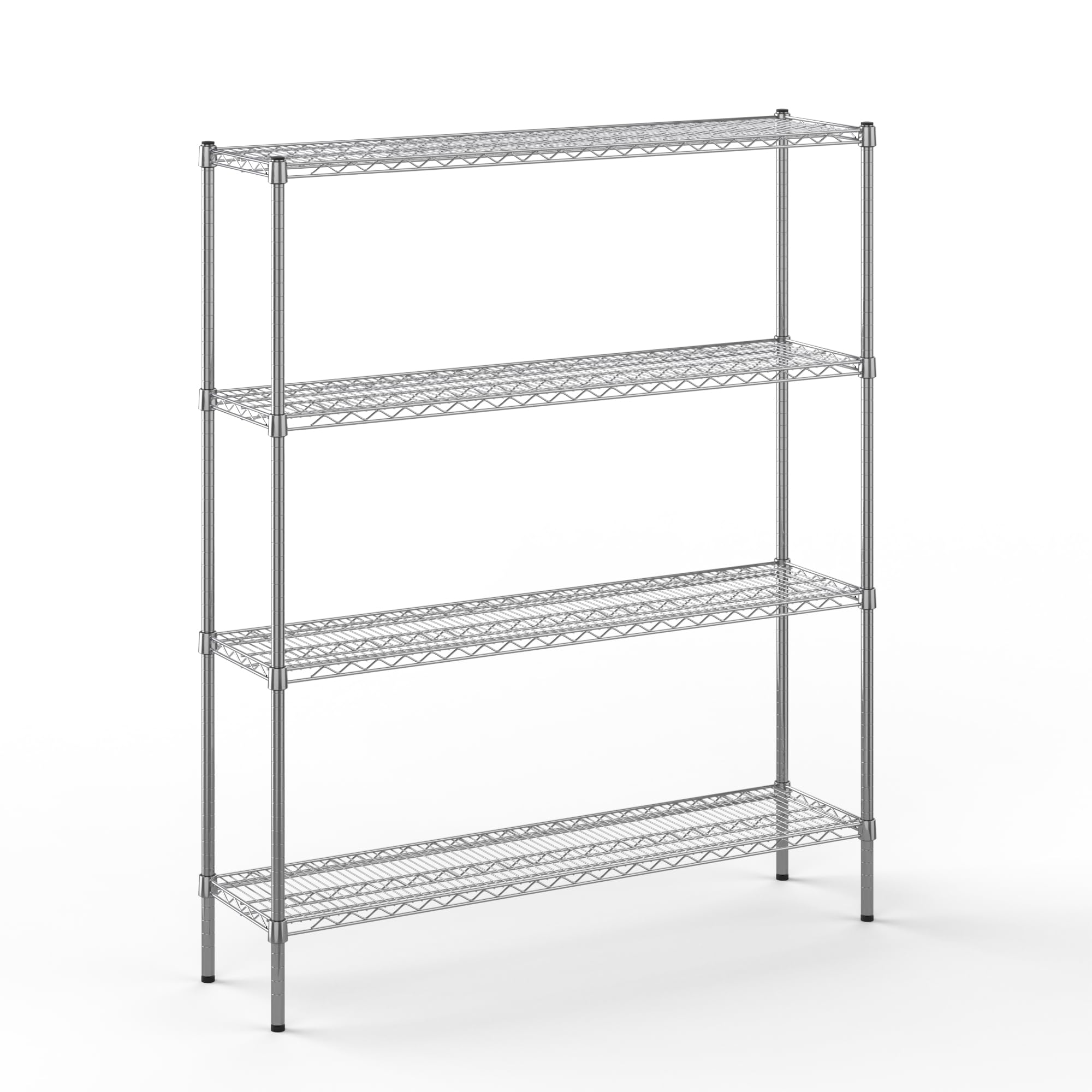 14" Deep x 54" Wide x 64" Height Wire Shelving Kit | 4-Tier | NSF Commercial Storage Rack Unit