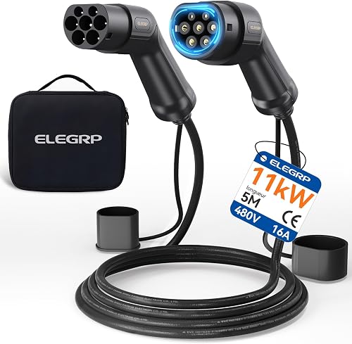 ELEGRP Câble de Recharge Type 2 11 kW 5 m