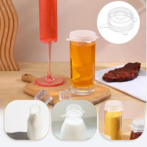 Miniatura 7 de 10 tapas elásticas de silicona extra pequeñas, tapas elásticas de silicona reutilizables de 2 pulgadas, tapas elásticas de silicona selladas,