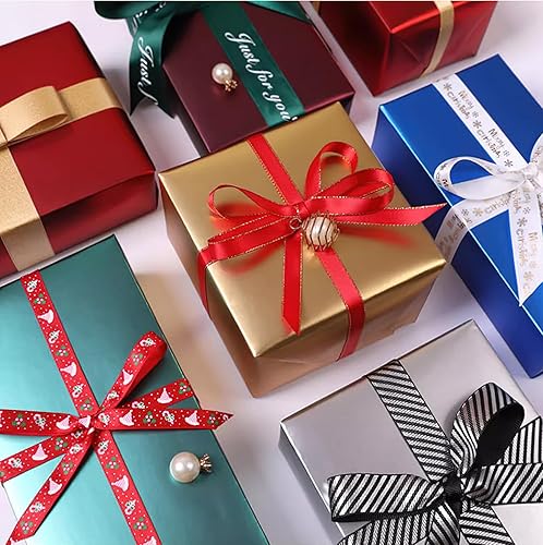 Miniatura 2 de LWFyyds Rollo de papel de regalo, 22.8 pulgadas x 44.6 pies, papel mate para flores, cumpleaños, vacaciones, bodas, fiestas, rodamientos dorados