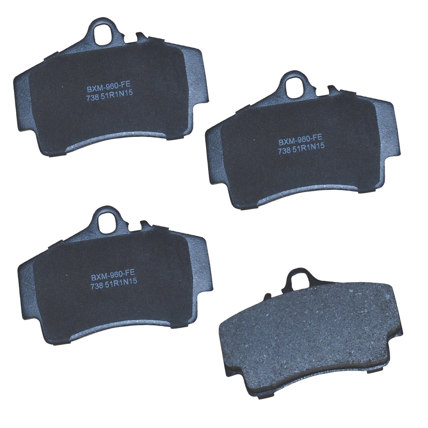 Bendix Premium SBM738 Semi-Metallic Rear Brake Pads for Porsche 911 2004-1999, 911 2008-2006, Boxster 2008-1997, Boxster 2012, Cayman 2008-2006, Cayman 2012