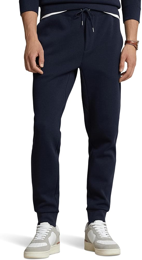 POLO RALPH LAUREN Mens Logo Double-Knit Jogger Pant Aviator Navy