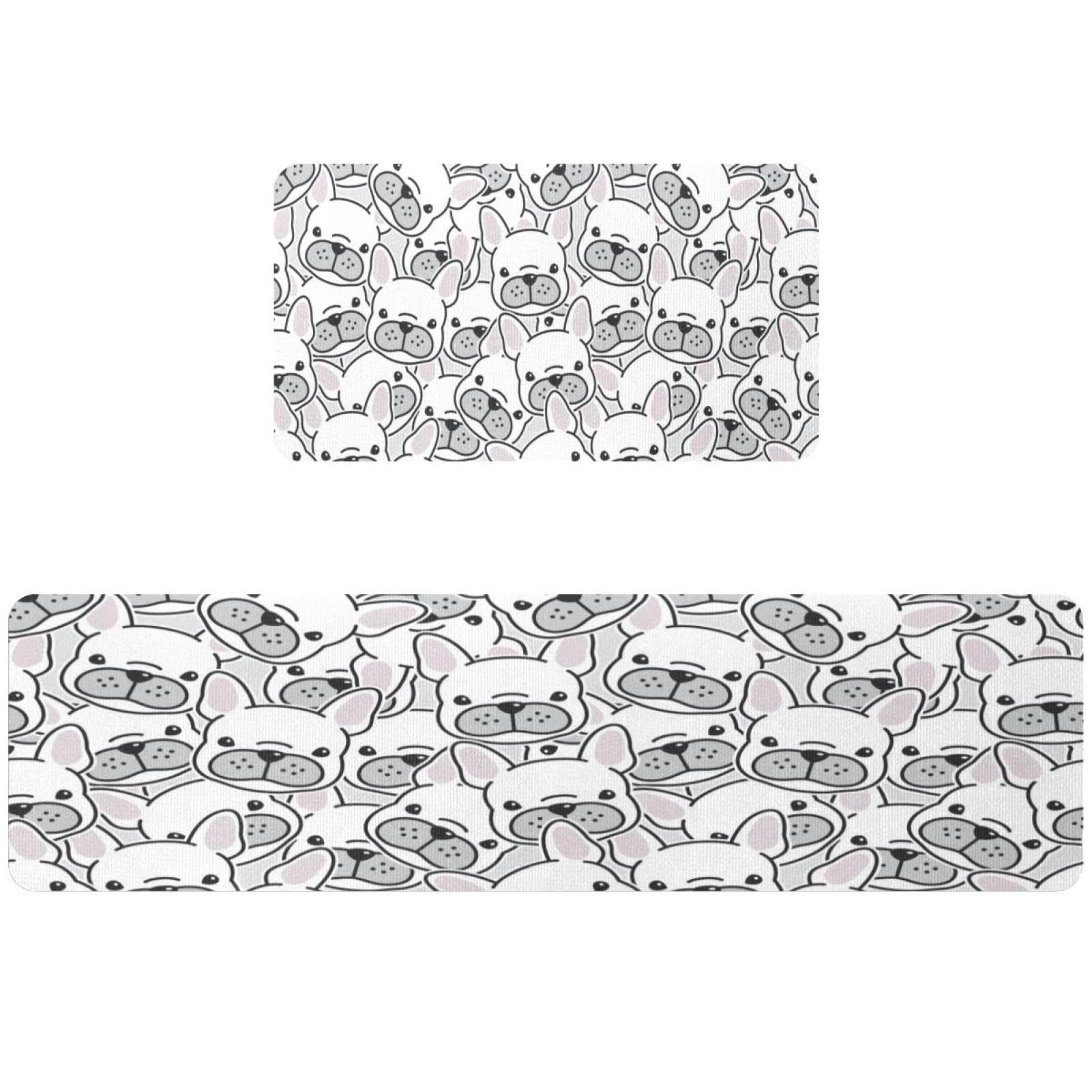 Tapis de cuisine bébé chien lot de 2 absorbants et antidérapants