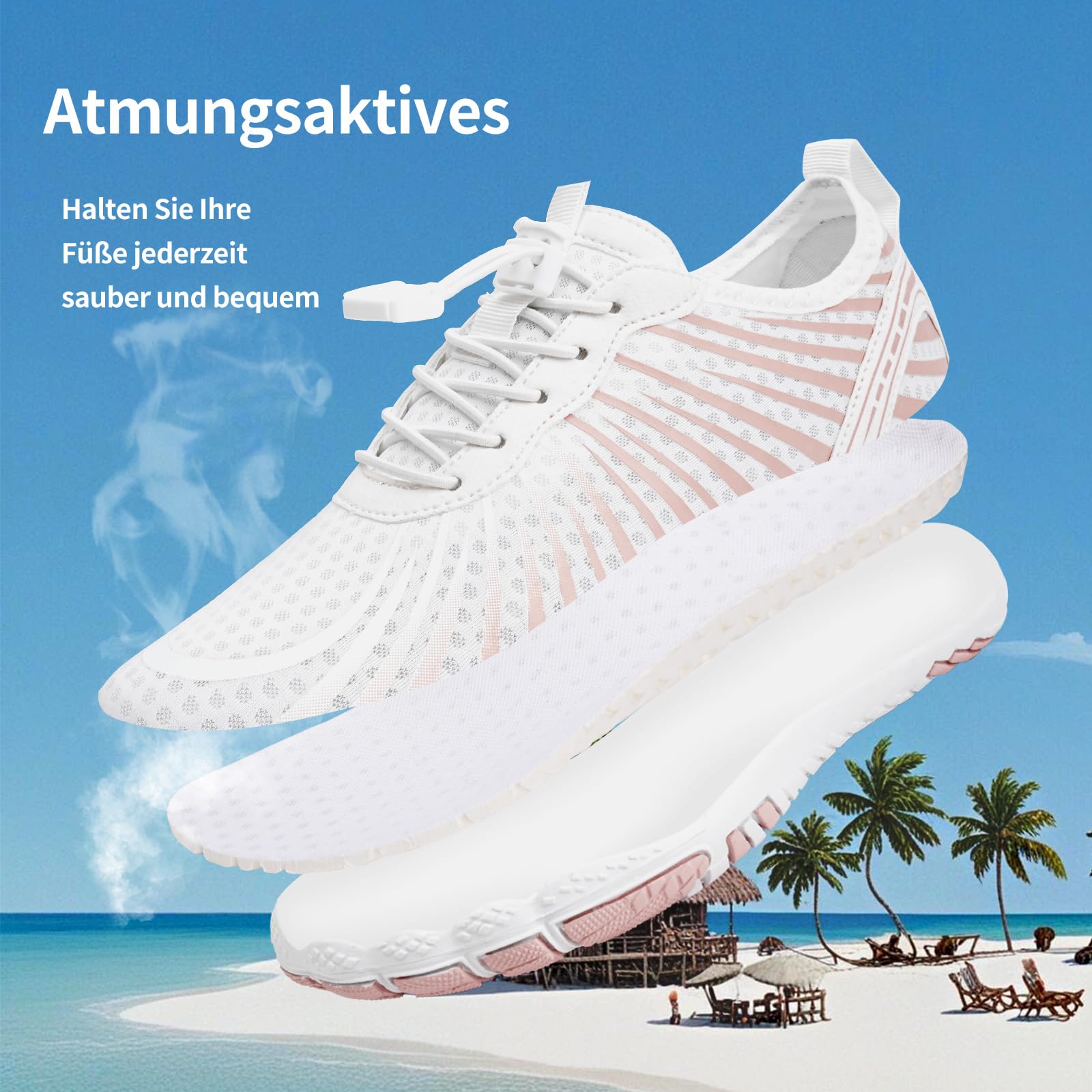 WateLves Zapatos Descalzos Todoterreno para Hombres Y Mujeres para Correr En El Agua para Nadar AcuáTicos Playa Transpirable Y Antideslizante