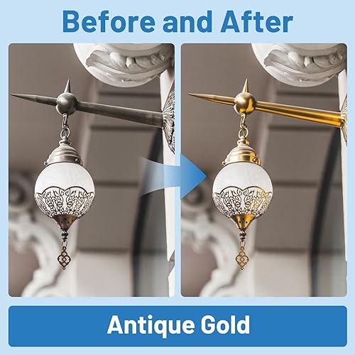 Miniatura 7 de SENVEN Pintura Líquida de Hoja de Oro de Alto Brillo Multi Superficie Pintura Rica en Oro para Metal, Madera, Plástico, Lienzo, Electrodomésticos,