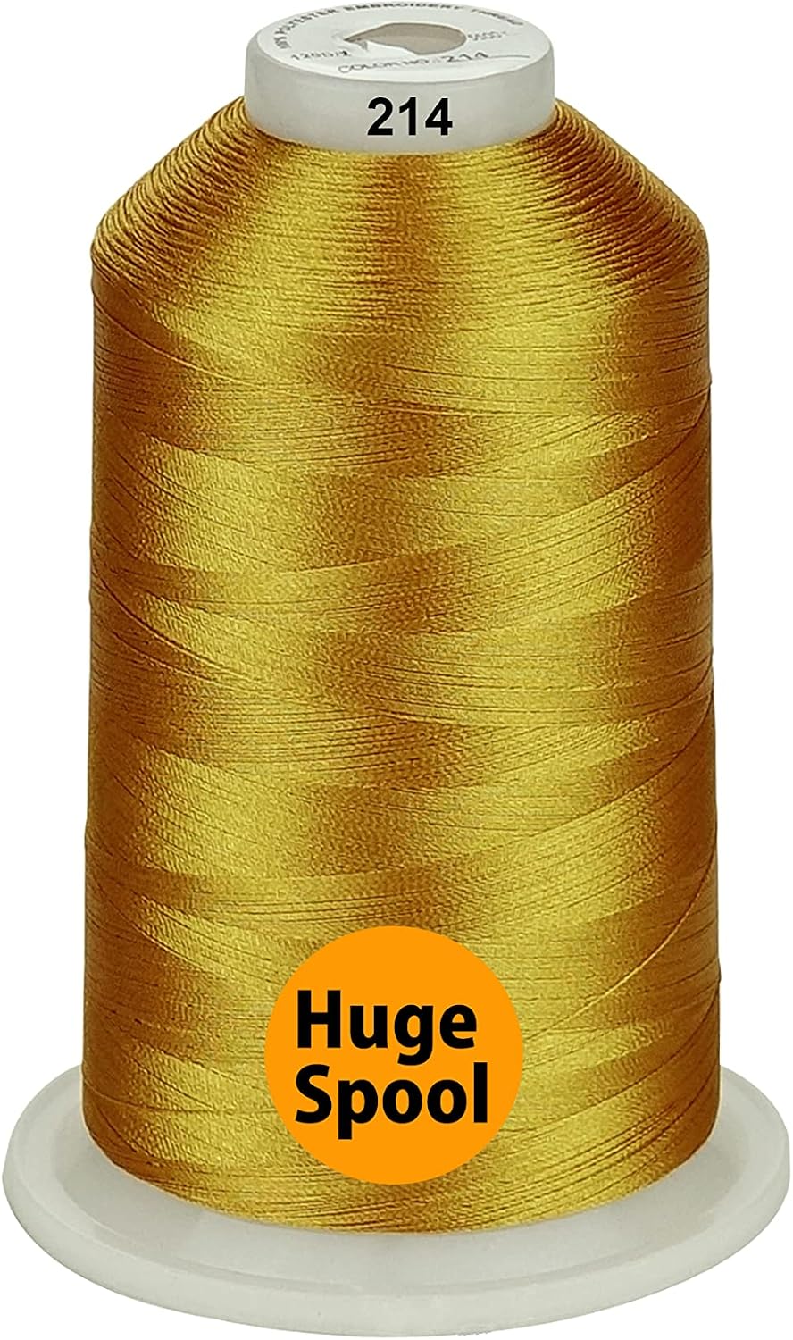 Simthread All Purpose Polyester Embroidery Machine Thread Huge Spool 5000M 5500Y for Sewing Embroidery Machines - 3 Golden Series - Image 3