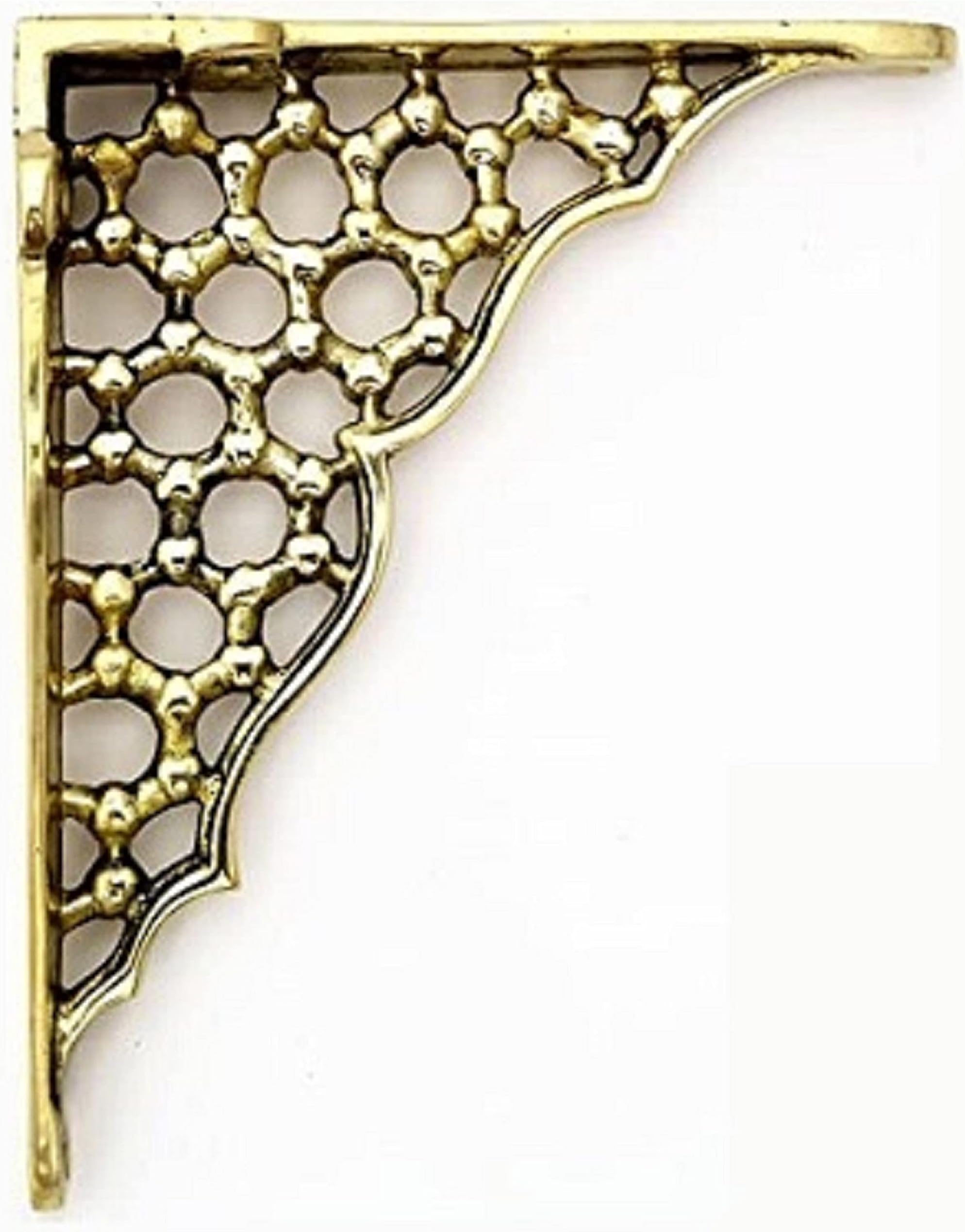 Castelion® Single Brass Honeycomb Shelf Bracket 6" x 5" (15cm x 12cm)