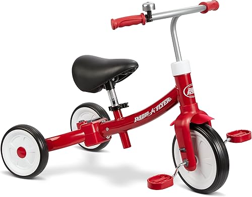 Radio Flyer Triple Play Trike, triciclo para niños, bicicleta de equilibrio y montar, edades de 1 a 3 años, grande