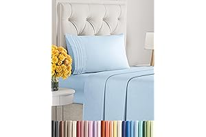 Cozy Comfort in Light Blue: Twin-Sized Sheets for Restful Nights