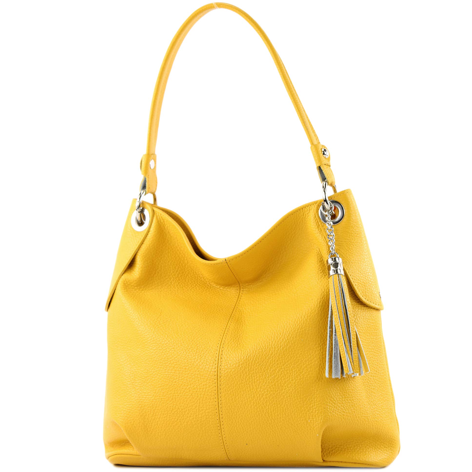 modamoda de T185 Damen Leder Schultertasche, handmade in Italy