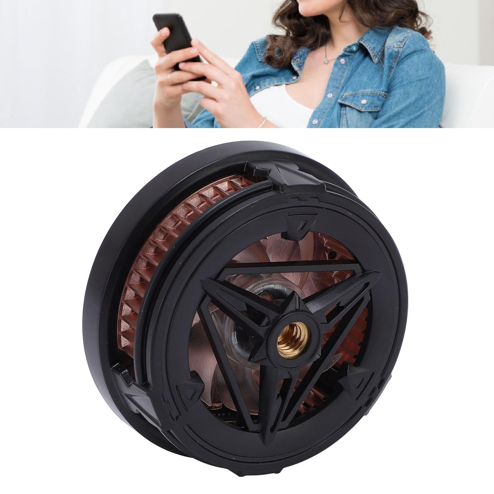 TOPINCN Magnetischer Handy-Kühler, 10 Cm, 5000 U/min, Halbleiter-Kühler, Aluminiumlegierung, Tragbarer Kühlkörper für Smartphones, Tablets und Grafikkarten