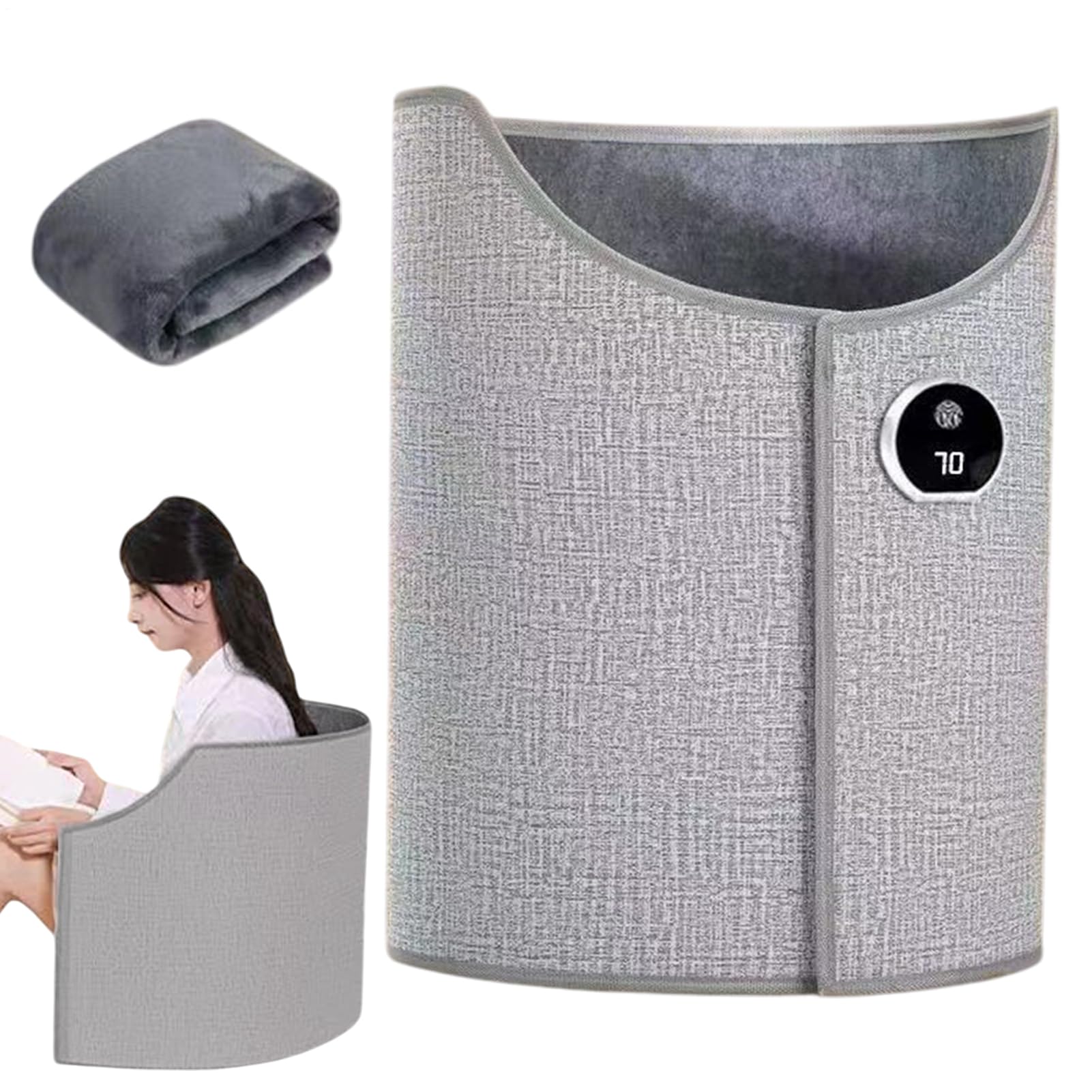 Chauffe-pieds sous le bureau, chauffage sous le bureau, mur chauffant à 360 degrés, chauffe-jambes et pieds verticaux avec arrêt automatique pour la maison, le dortoir, l'hôtel