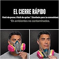 Vista 8 de 3M - 65023QLHA1-C Pro - Respirador multiusos con cierre rápido, mediano