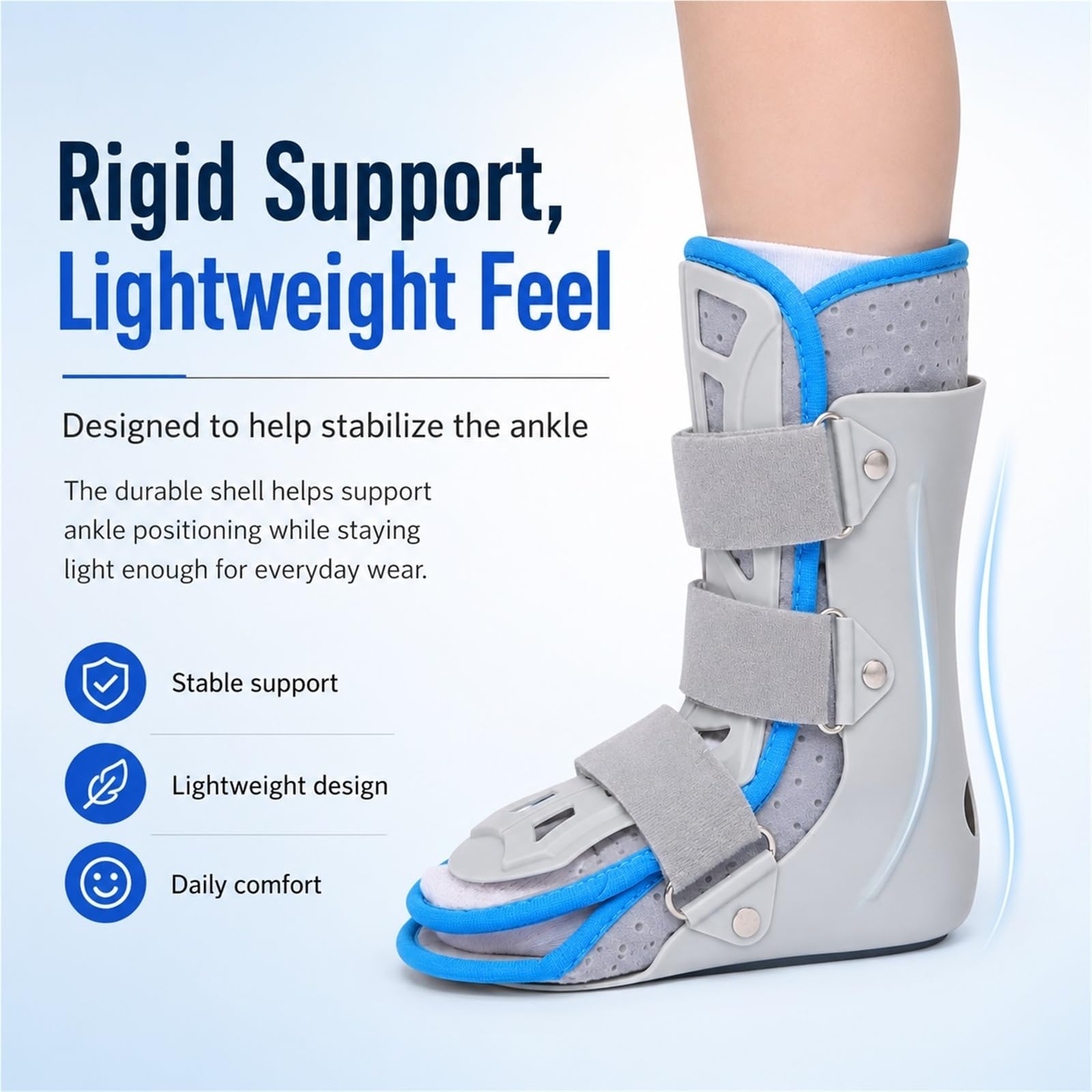 Ortesis Tobillo Pie Infantil AFO Férula para Pie Equino Niños Soporte Corrector de Marcha para Rehabilitación Parálisis Cerebral Hemiplejía y Esguinces