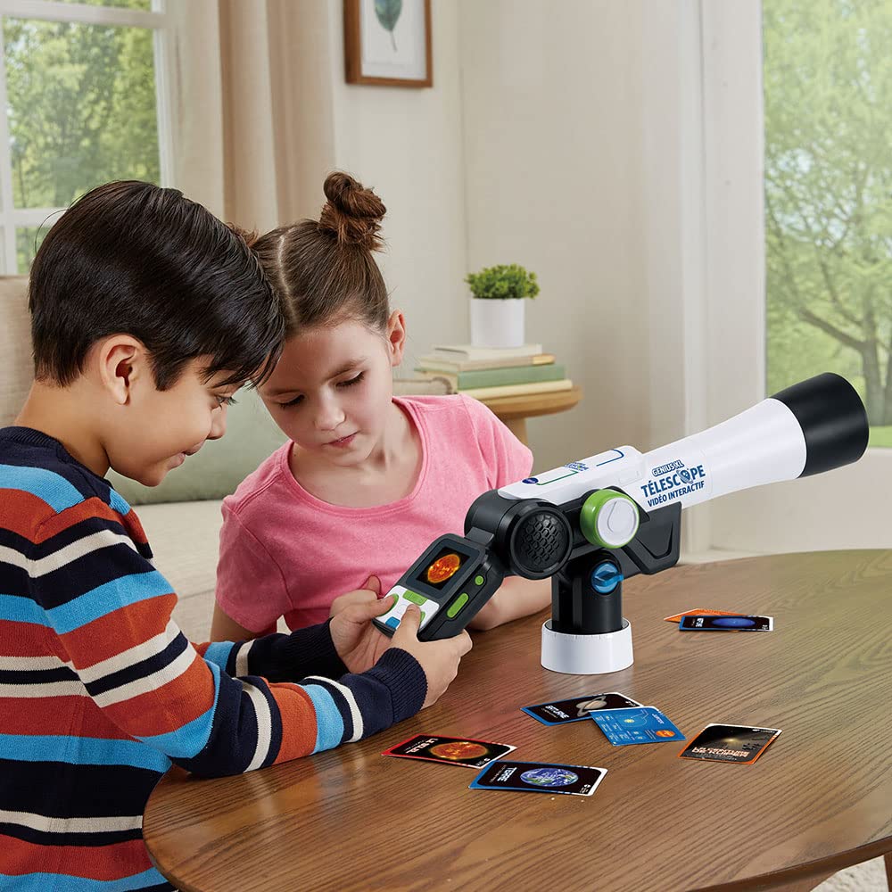 VTech - Genius XL Télescope Vidéo Interactif, Télescope Enfant avec Écran Couleur Numérique, Photos et Vidéos de la NASA, Jouet Scientifique Éducatif, Cadeau Enfant Dès 7 Ans - Contenu en Français
