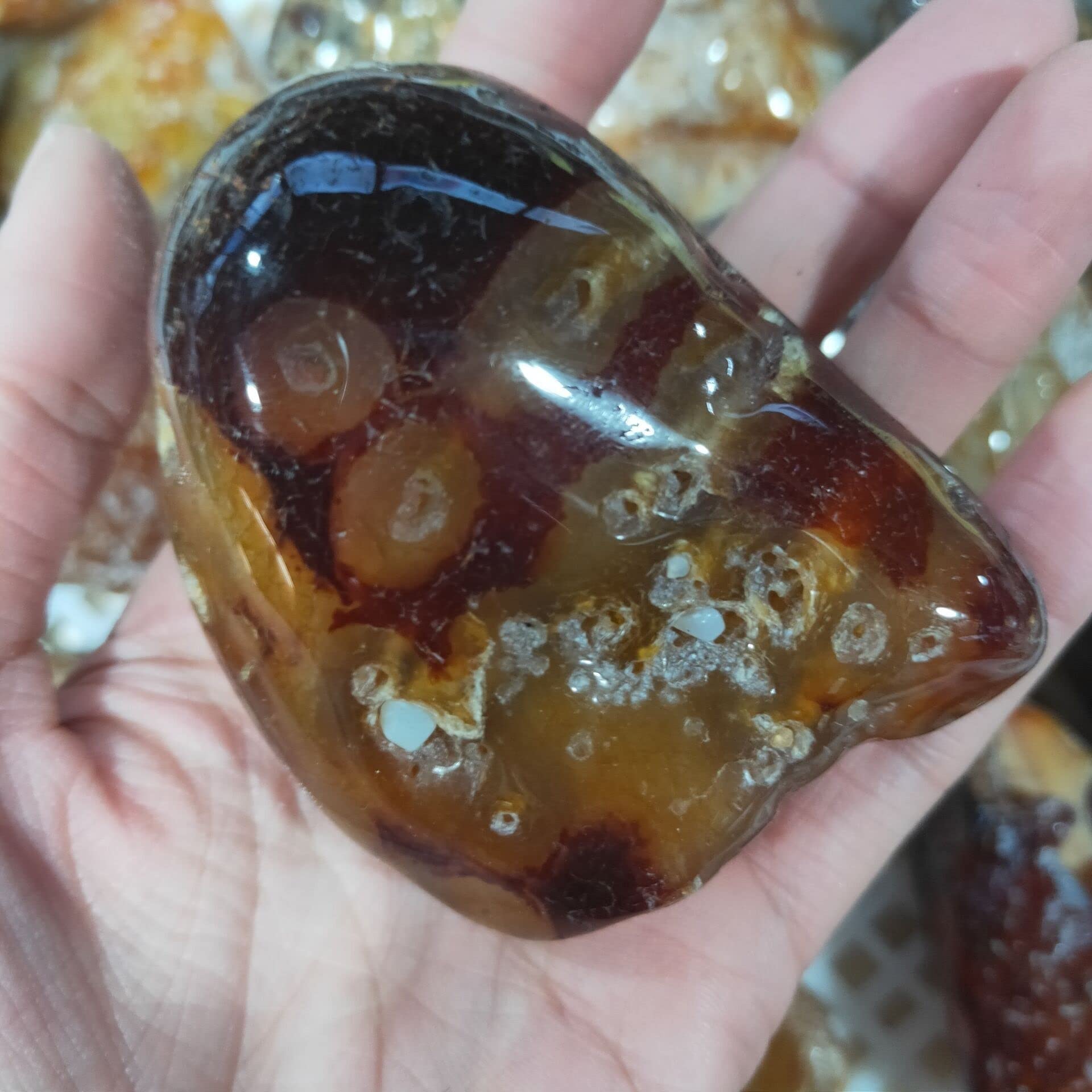 130-230g Roter Karneol Stein Kristall Trommelstein Achat ChakraTumblestone Aquarium Deko Stein Zubehör NaturalCrystal Raumdekoration
