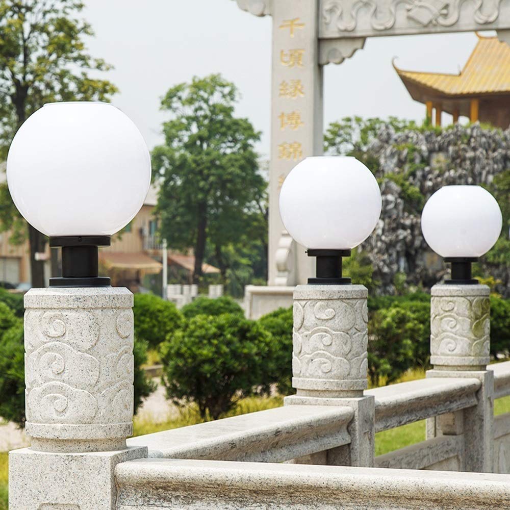 Kreatywna Lampa Kolumnowa Ze Stali Nierdzewnej, Ip65, Wodoodporna, Zewnętrzna, Słupowa, Lampa Uliczna Led, Oświetlenie Bramy Ganku, Akrylowa Kula, Dekoracja Dziedzińca I Pati