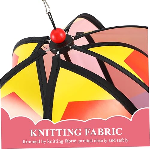 Miniatura 4 de Hemoton 3 piezas de globos de aire caliente arco iris, hilandero de viento, tira de viento colorida hilandera, tienda de campaña, accesorios de cola