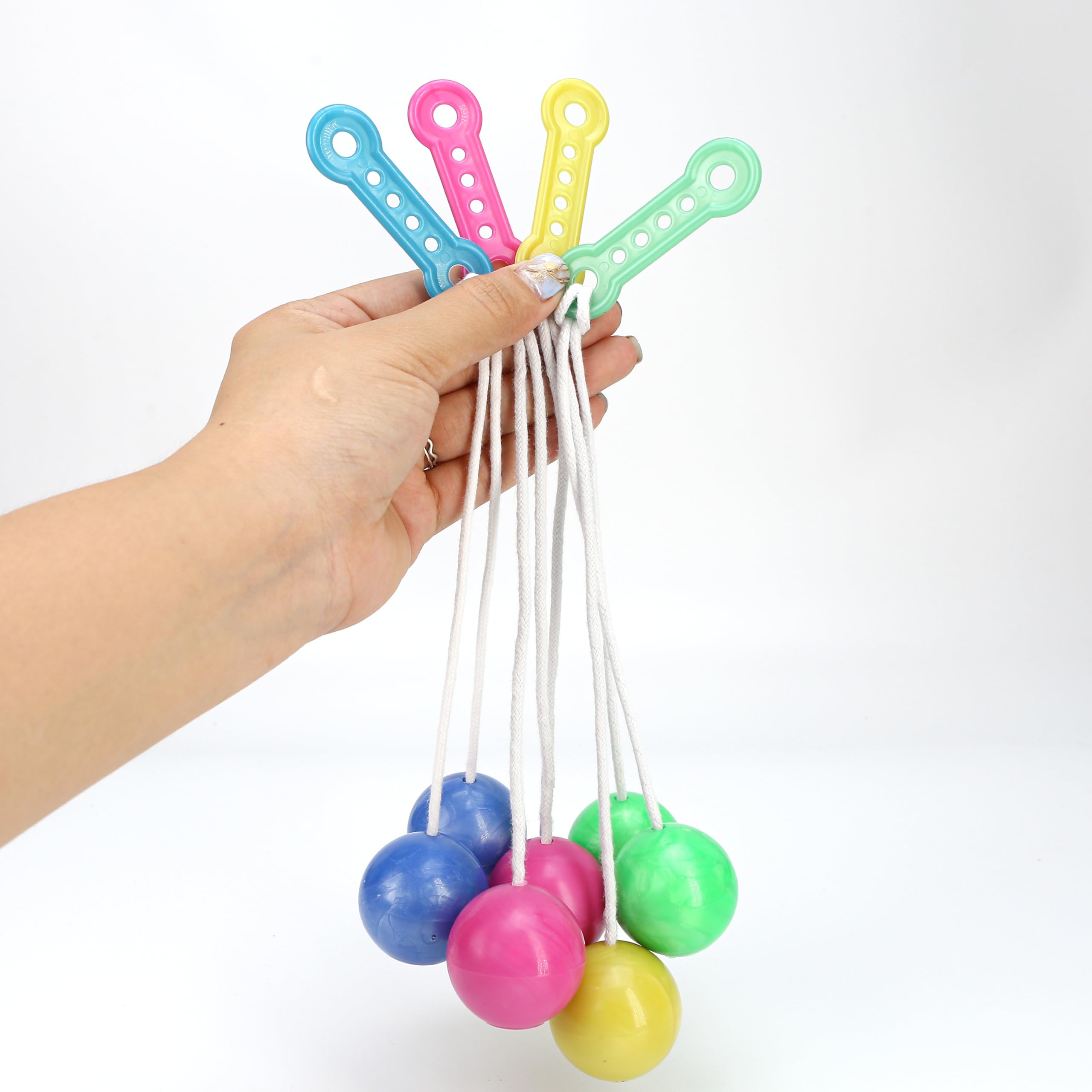 4PCS Click Balls On A String, 1970 70's Fine Vintage Style 4PCS Click Balls On A String, 1970 70's Fine Vintage Style