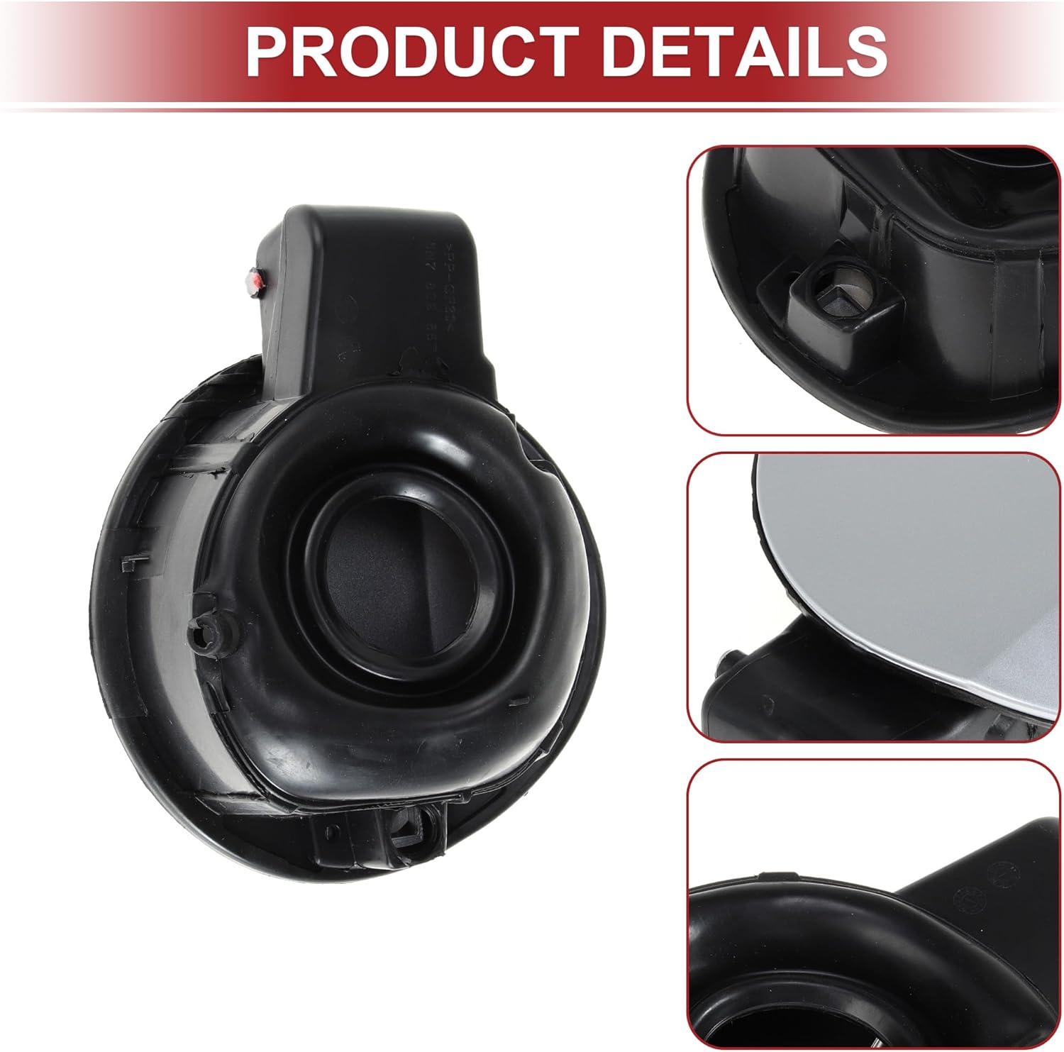 ACROPIX Fuel Tank Door Cap for Volkswagen Tiguan 2010-2019 Fuel Filler Flap Cover Bolt Type No.5N7809857 Silver Tone ABS Fuel Filler Door Gas Cap