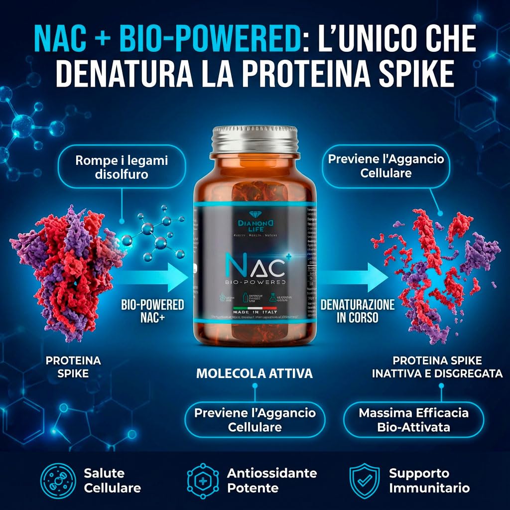 NAC BioPowered - Nutraceutique Bio-amélioré dans l'action antioxydante et détox - N-acétylcystéine Précurseur du glutathion - Haute biodisponibilité - 90 gélules