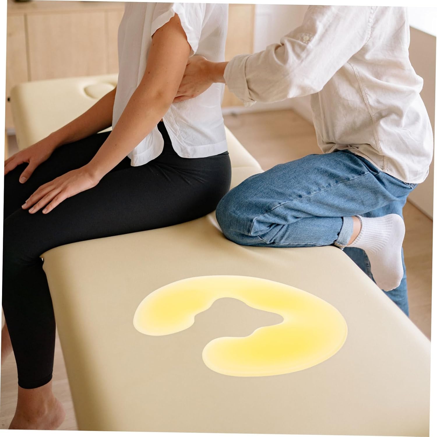 Professional U-shaped Silicone Face down Pillow for Spa and Beauty Salons Comfortable Massage Cushion Cut-for Relaxation and Support