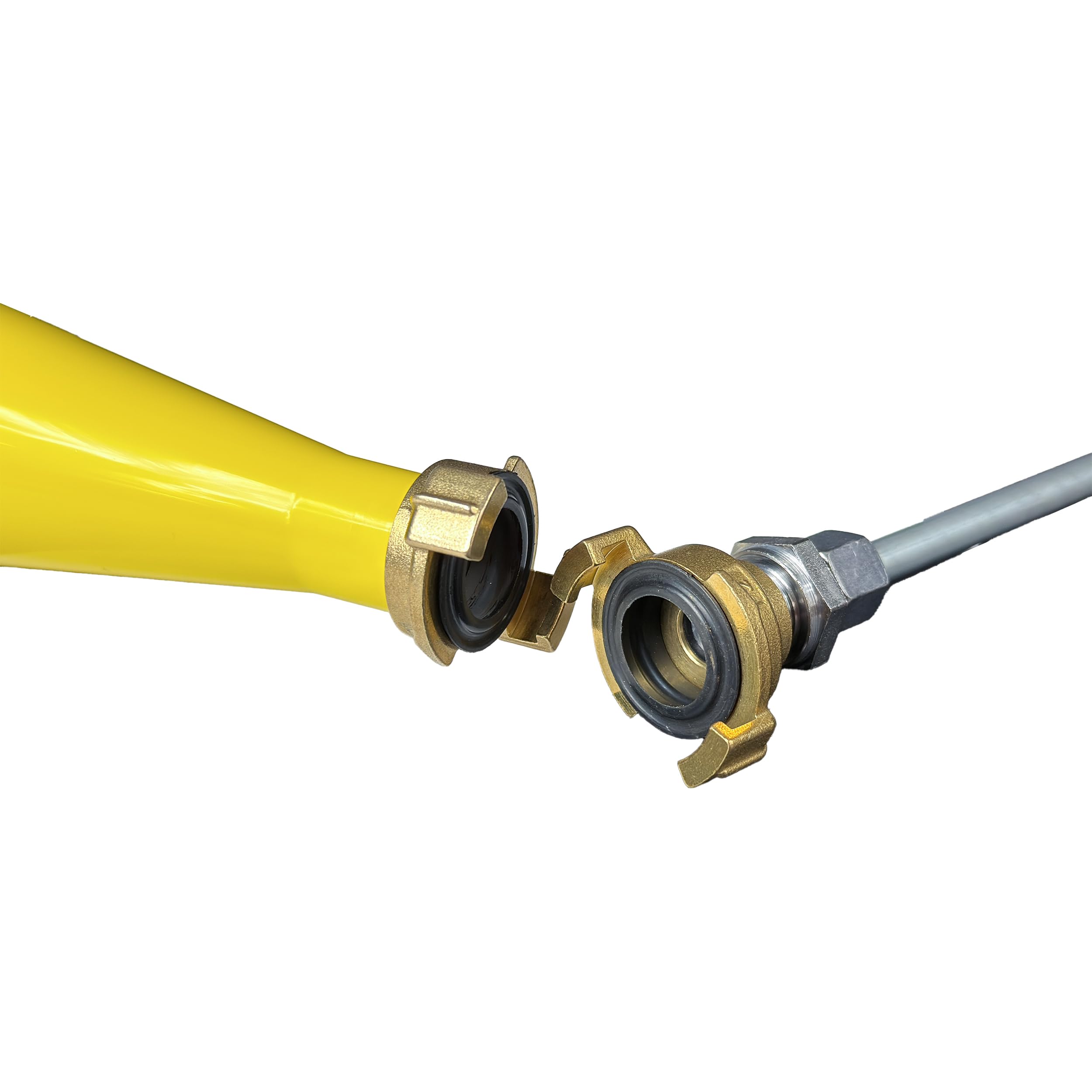 Injektionsset: gerade Handpumpe GEKA + Stahlstutzen 10 mm – für Mörtel, Fugen, Harze und Suspensionen, ideal für Abdicht- und Einbauarbeiten (Gerade