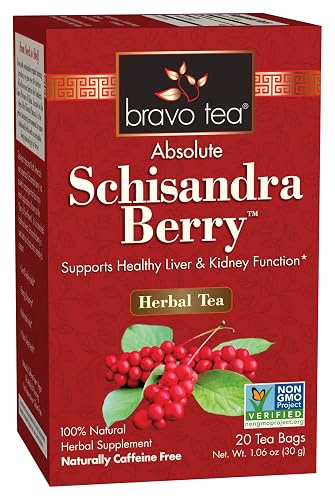 Bravo Tea Absolute Schisandra Berry Herbal Tea Caffeine Free, 20