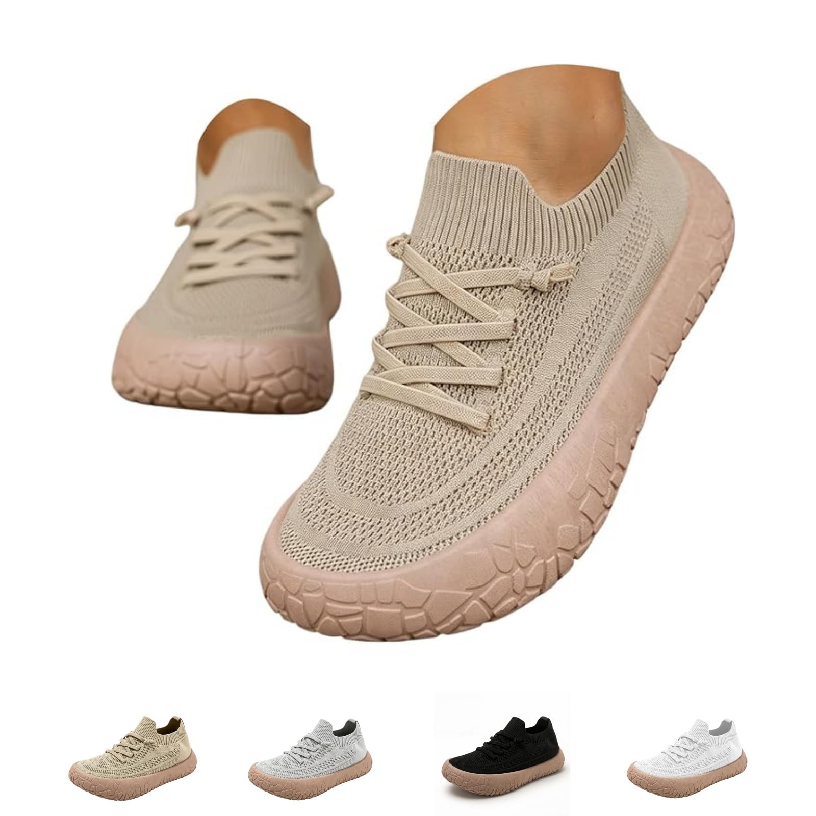 Zapatillas de punto para caminar con plataforma para mujer