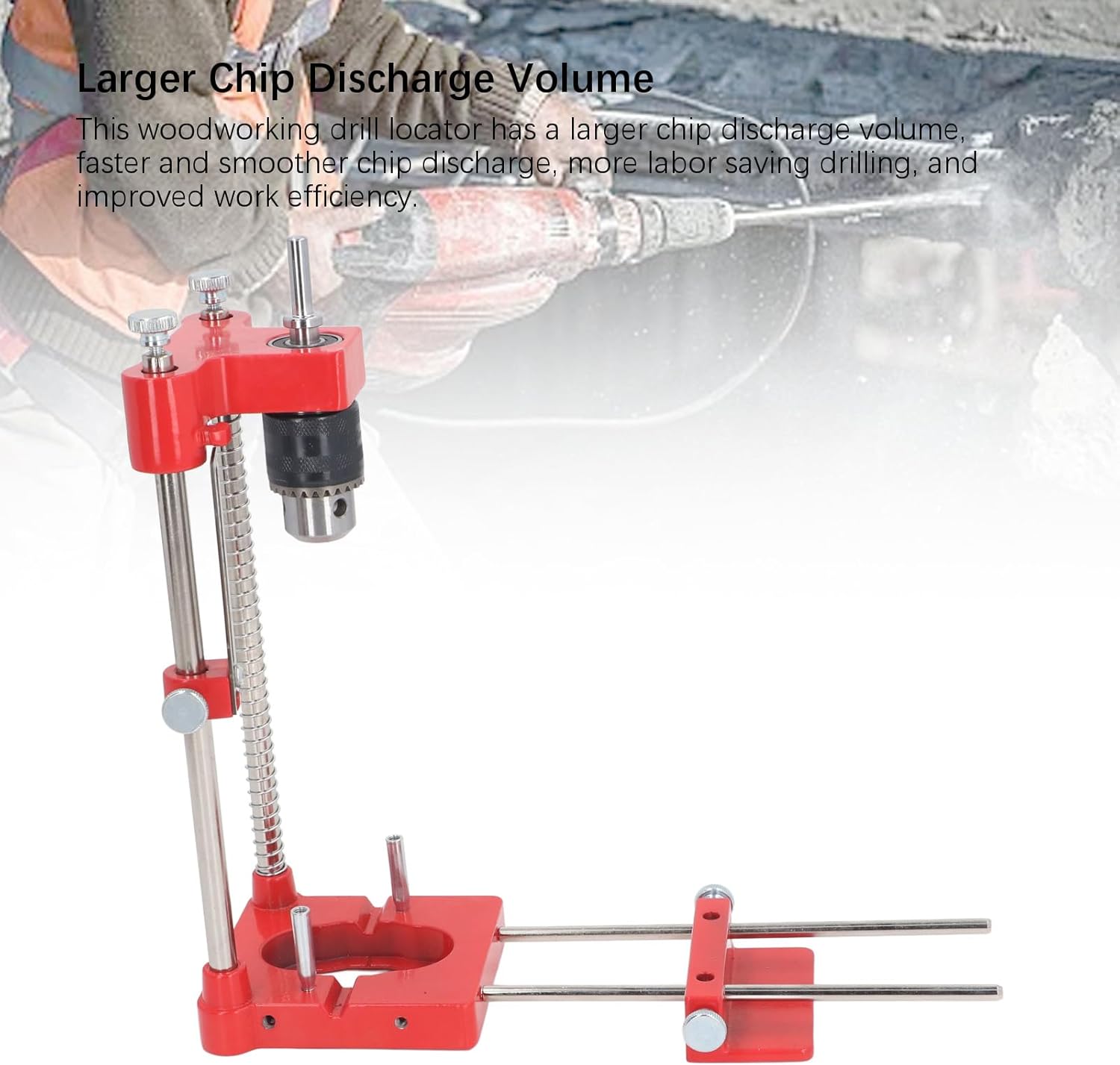 Woodworking Drill Locator, Portable Drillling Guide Adjustable Portable Drilling Tool Precision Drilling Jig Attachment for Installation of Handles Knobs on Doors and Drawer