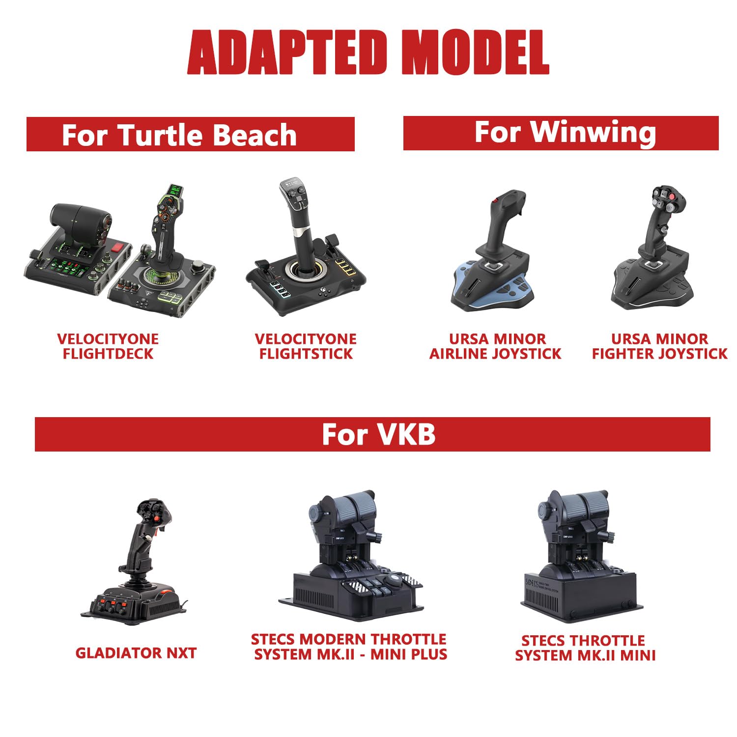 2 Set Supporto Scrivania per Flight Sim Joystick, acceleratore, sistema Hotas Compatibile con Logitech X56, X52, compatibile con Thrustmaster T-Flight Hotas/T.16000M/TCA/Warthog 10C/Winwing Orion