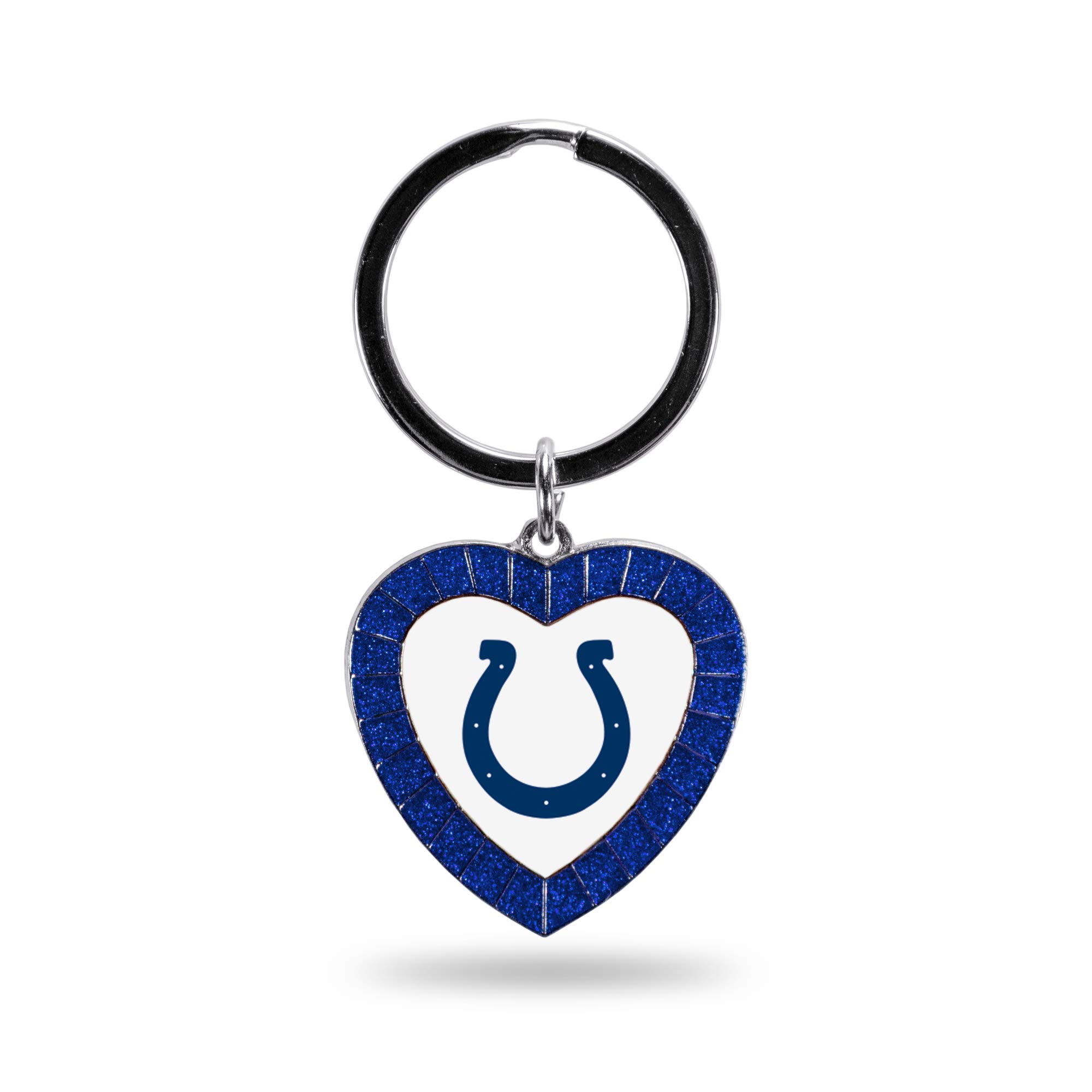 Rico Industries NFL Football Rhinestone Heart Keychain - Great Accessory