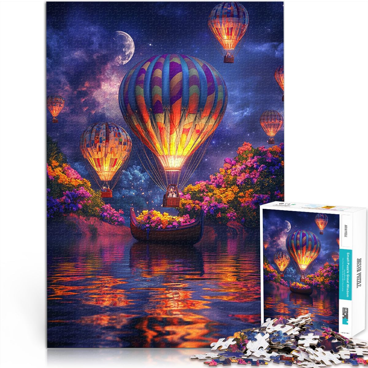 2000 Piece Jigsaws for teenagers Puzzle Wandering in the sea of ??flowers Lernspielzeug Ein Kunstwerk70x100cm — image 1