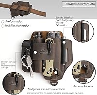 Vista 4 de Topstache Funda multiherramienta de cuero, organizador de cinturón EDC para el trabajo y uso diario, funda Leatherman, organizador de bolsillo EDC