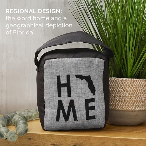 Miniatura 5 de Elements Florida Home Sentiment - Tope de puerta de tela, gris y negro