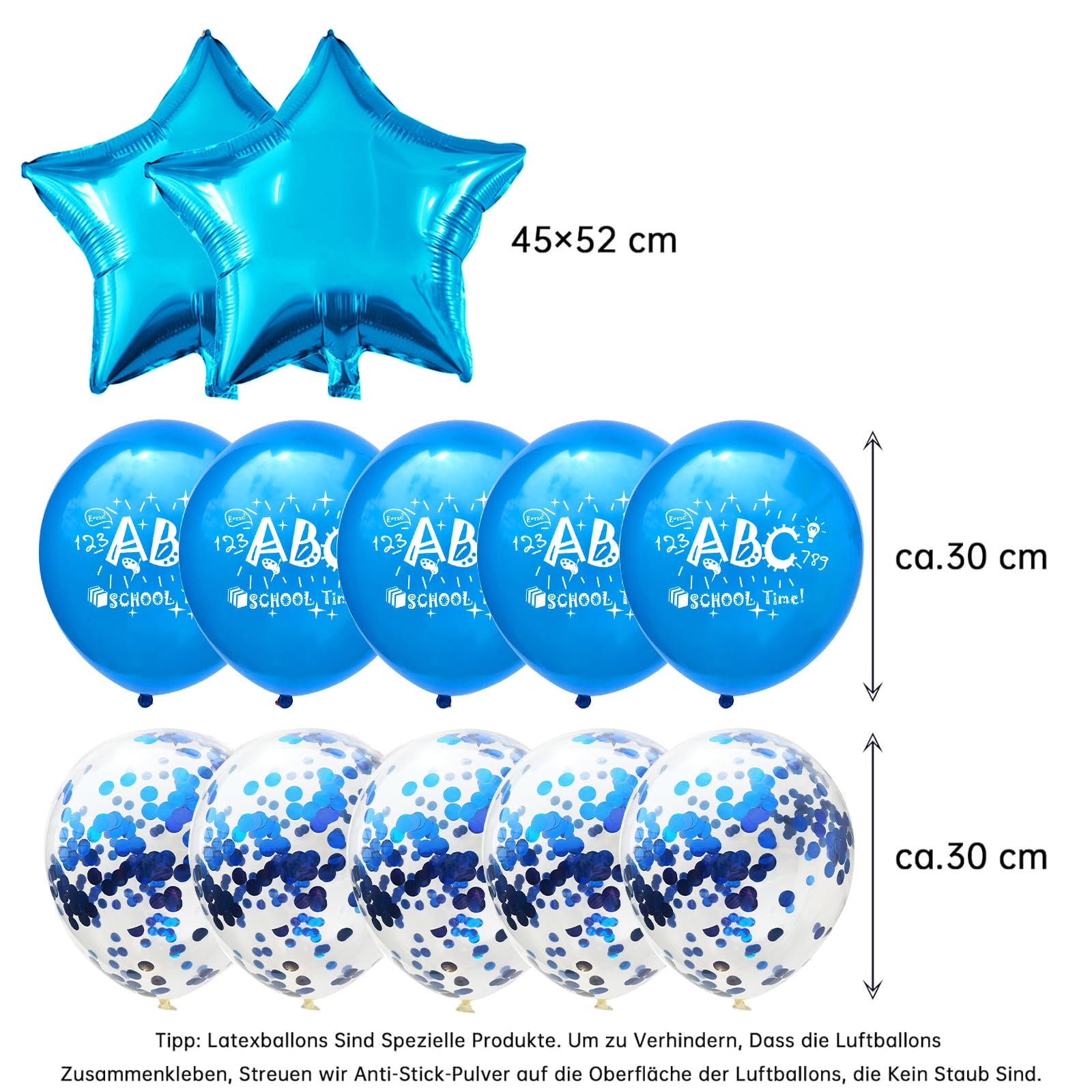 ALEGRE Decorative School Boy Blue, Balloons School Decoration Boy, Garland School Child Decoration - Image 3