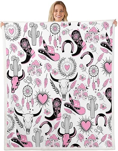 Miniatura 11 de Manfei Manta de atrapasueños, manta de cama con alas rosadas, flores y mariposas para niños, niñas, adultos, manta de cielo estrellado arcoíris